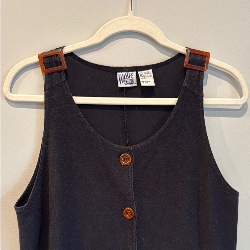 Wave Zone Black Sleeveless Dress/Coverup
